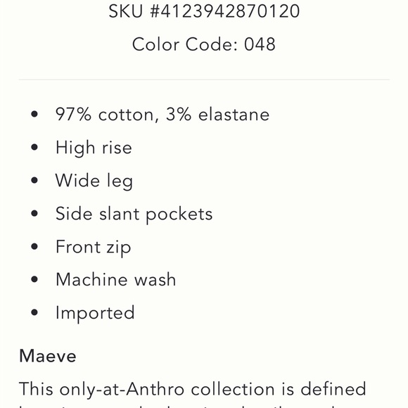 Maeve A-Line Palazzo Pants new without tags size 8 - Picture 5 of 7